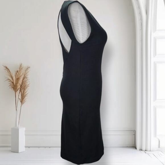 Alice + Olivia Black Backless Cutout Mini Dress Stretch Jersey Size 6 - Picture 5 of 13